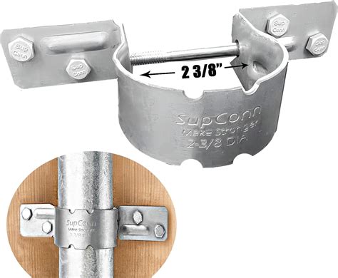 2-3 8 metal to wood fence bracket|galvanized fence post clamps brackets.